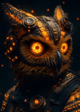 Cyberpunk Owl Animal