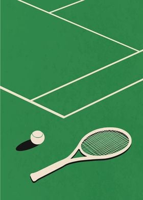 Tennis Court Minimalist Art