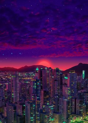 Cityscape Sunset in Brazil