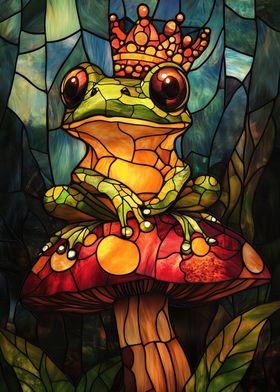 Stained Glass Frog King