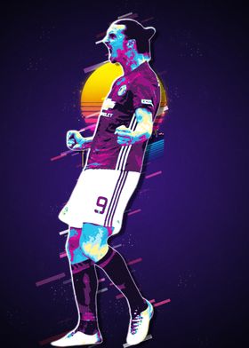 Zlatan Ibrahimović Retro Art