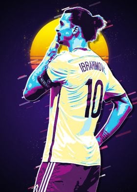 Zlatan Ibrahimovic Retro Art