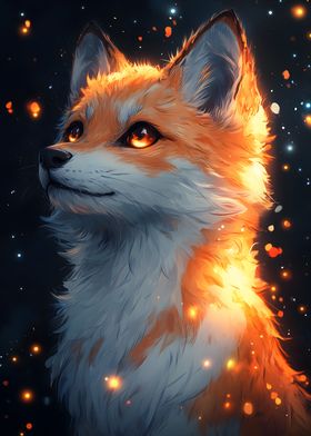 Fox with Glowing Fur