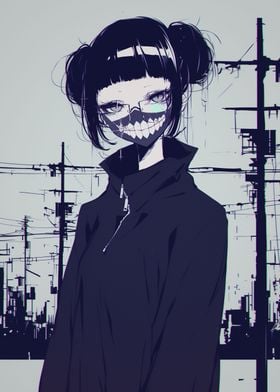 Anime Girl with Mask