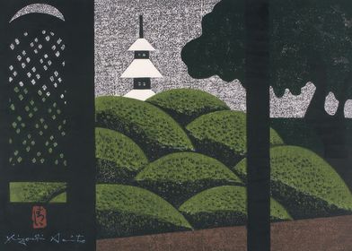 Japanese Pagoda Landscape