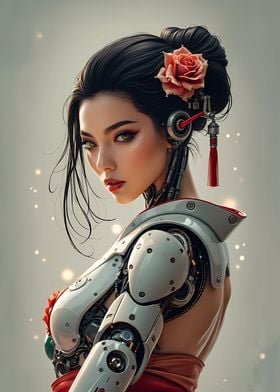 Sexy Cyberpunk Geisha