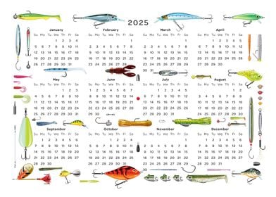 2025 Lure Fishing Calendar