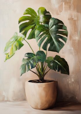 Monstera Plant Painting