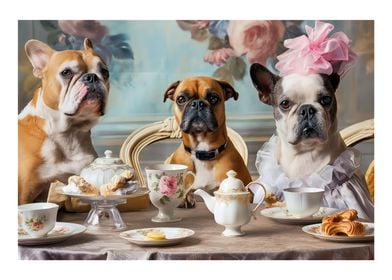 French Bulldog Tea Party