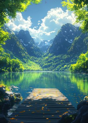 Mountain Lake Serenity