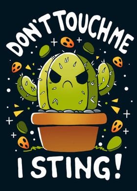 Angry Cactus Illustration