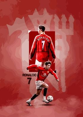 Cristiano Ronaldo Manchester United Poster Art