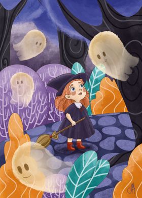 Little Witch and Ghosts