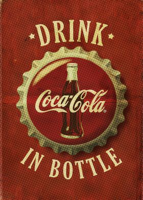 Coca-Cola Bottle Vintage Poster