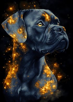 Dog with Golden Dust