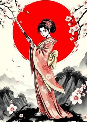 Geisha with Katana