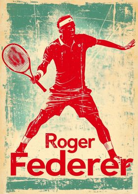 Roger Federer Tennis Poster