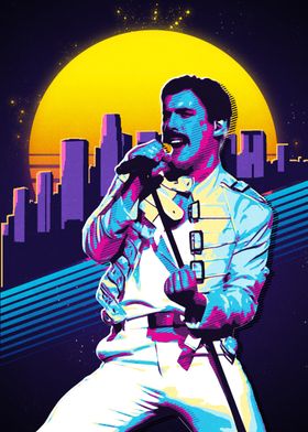 Freddie Mercury Retro Art