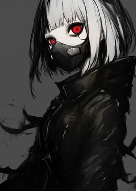 Anime Girl with Mask