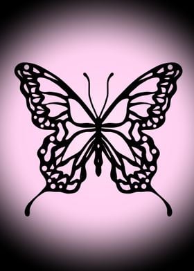 Black Butterfly Silhouette