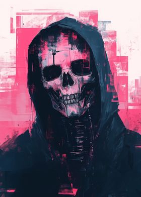 Cyberpunk Skull Portrait