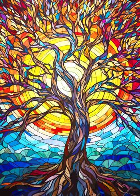 Stained Glass Tree