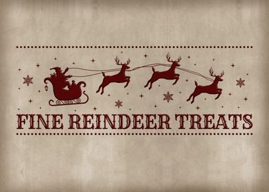 Reindeer Treats Vintage Design