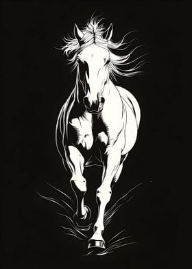 Animal White Horse