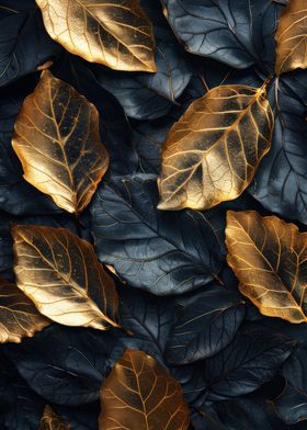 Gold and Black Leaves