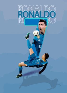 Cristiano Ronaldo Soccer Art Poster