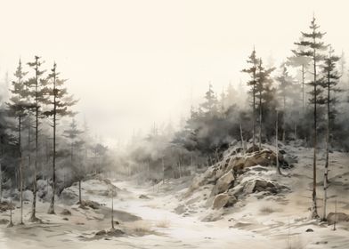 Winter Forest Art