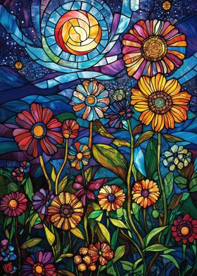 Stained Glass Flowers