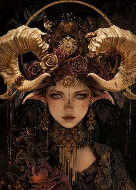 Golden Horned Woman