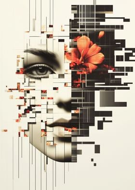 Digital Flower Face