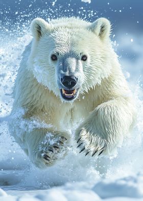 Polar Bear Running