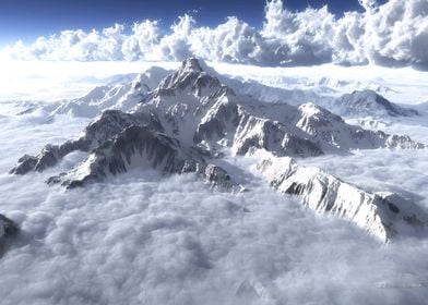 Snowy Mountain Peaks