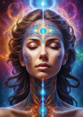 Mystical Woman with Third Eye