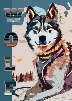 Wolf Portrait Art