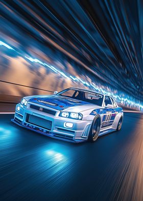 Nissan Skyline R34 Drifting