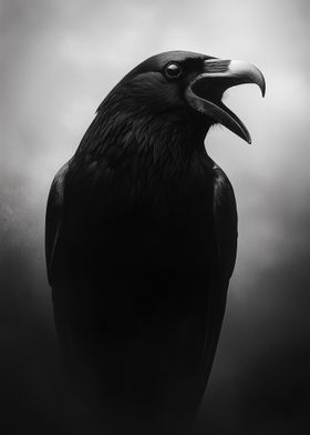 Black Raven Portrait