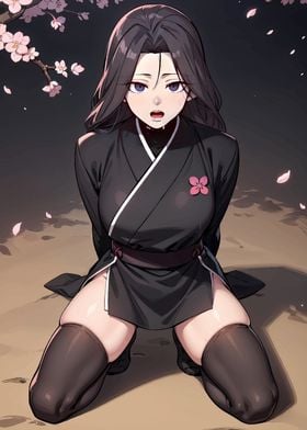 manhwa Girl in Black Kimono