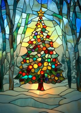 Stained Glass Christmas Tree