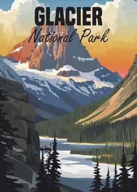 Glacier National Park Poster