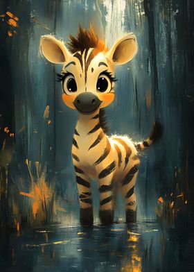 Cute Zebra Illustration