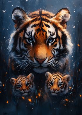 Tiger Family Portrait