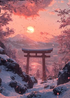 Japanese Mountain Sunset