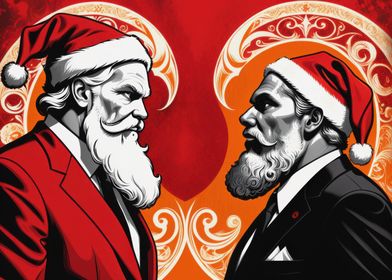 Santa Claus vs. Business Santa