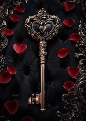 Ornate Heart Key