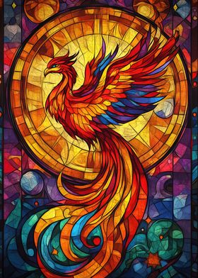 Stained Glass Phoenix