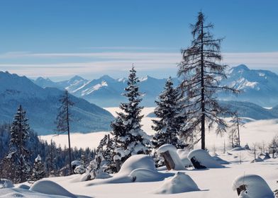 Snowy Mountain Landscape